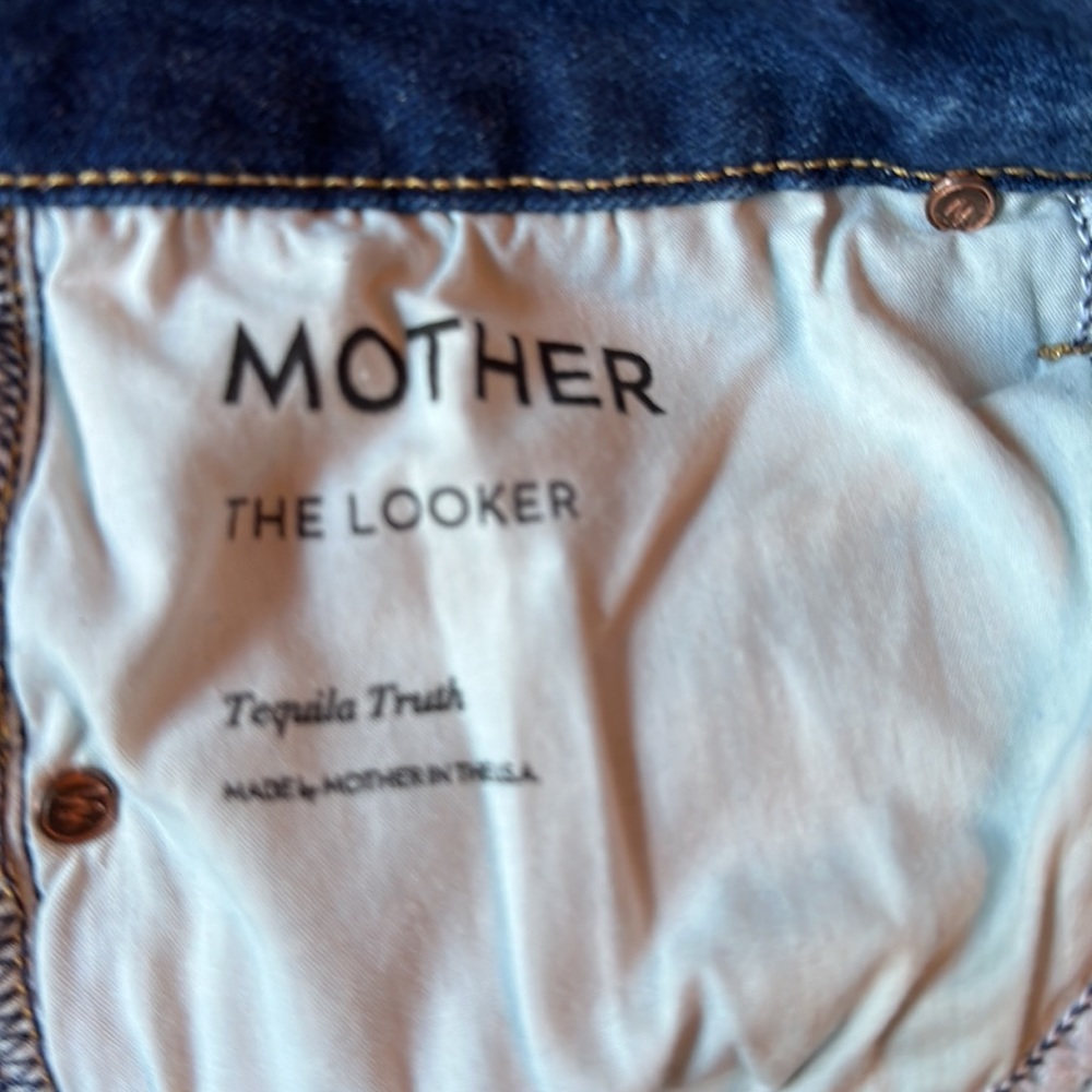 MOTHER Women Jeans Skinny Dark Blue Denim - Picture 3 of 7